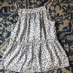 Flowy floral top with bow in the back